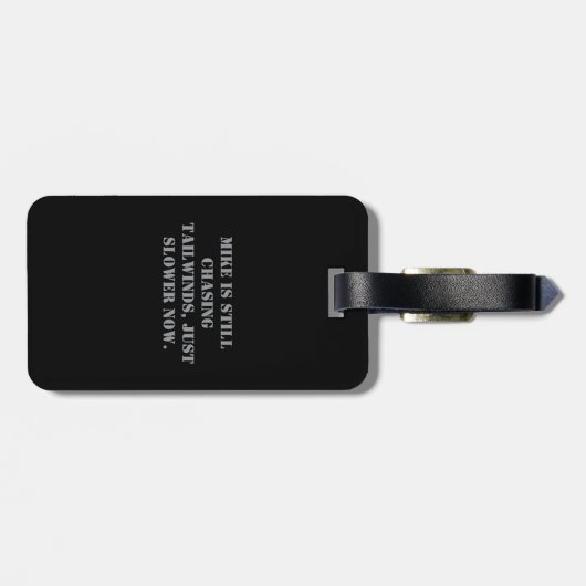 Airplane Retired Nato Phonetic Alphabet Funny Bagagelabel (Achterkant horizontaal)