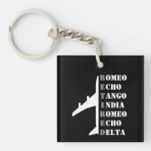 Airplane Retired Nato Phonetic Alphabet Photo Sleutelhanger (Voorkant)