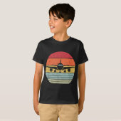 Airplane Retro Style Pilot T-shirt (Voorkant volledig)