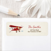 Airplane Return Address Label Planed Adventure (Insitu)