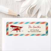 Airplane Return Address Label Planed Adventure (Insitu)