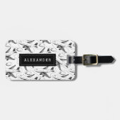 Airplane Sketch, op maat gemaakt Bagagelabel (Voorkant horizontaal)