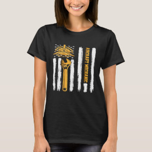 Airplane Vliegtuig Mechanic Aviation Tech American T-shirt