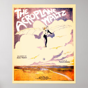 Airplane Waltz  Sheet Music Hoesje Poster
