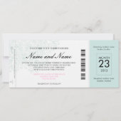 Airplane Wedding Ticket Invitation Kaart (Voorkant)