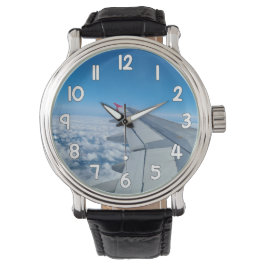 Airplane Wing Wrist Watch – Blue Sky Travel Aviati Horloge