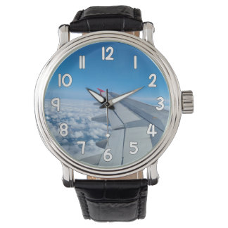 Airplane Wing Wrist Watch – Blue Sky Travel Aviati Horloge