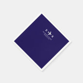 Airplane With Initials - Pilot Logo Blue Servet (Hoek)