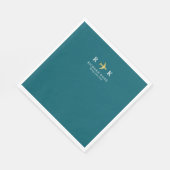 Airplane With Pilot Initials - aero dark teal blue Servet (Hoek)