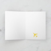 Airplanes Happy Birthday Aviation Pilot Travel  Kaart (Binnen)
