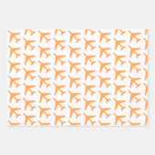 Airplanes Orange Yellow Pink Travel Pilot Fun Inpakpapier Vel (Voorkant 3)