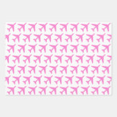 Airplanes Orange Yellow Pink Travel Pilot Fun Inpakpapier Vel (Voorkant 2)