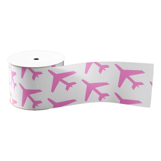 Airplanes Pink Travel Pilot Aviation Flight Crew  Grosgrain Lint (Spoel)