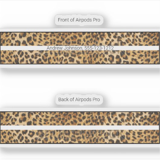 Airpods Pro Case Decorative Skin - Leopard (Voorkant)