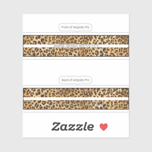 Airpods Pro Case Decorative Skin - Leopard (Vel)