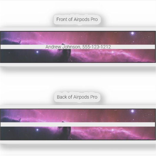 Airpods Pro Case Decorative Skin - Nebula (Voorkant)