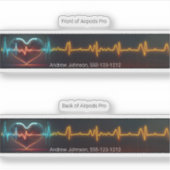 Airpods Pro Hoesje Decoratieve Hoes - Hartslag Sticker (Voorkant)