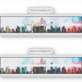 Airpods Pro Hoesje decoratieve skin - Cityscape (Voorkant)