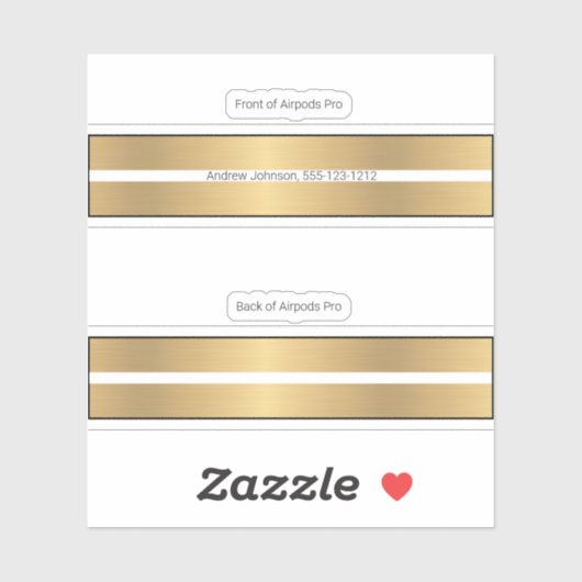 AirPods Pro Hoesje decoratieve skin - Goud (Vel)