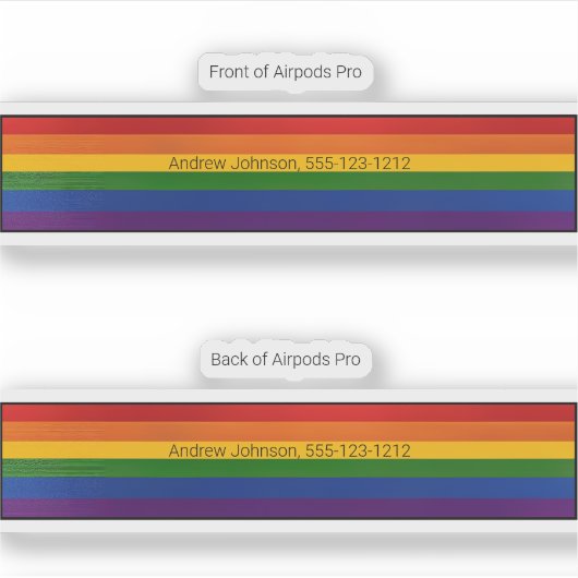 Airpods Pro Hoesje Decoratieve Skin - Pride (Voorkant)