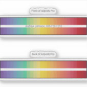 Airpods Pro Hoesje decoratieve skin - Rainbow (Voorkant)