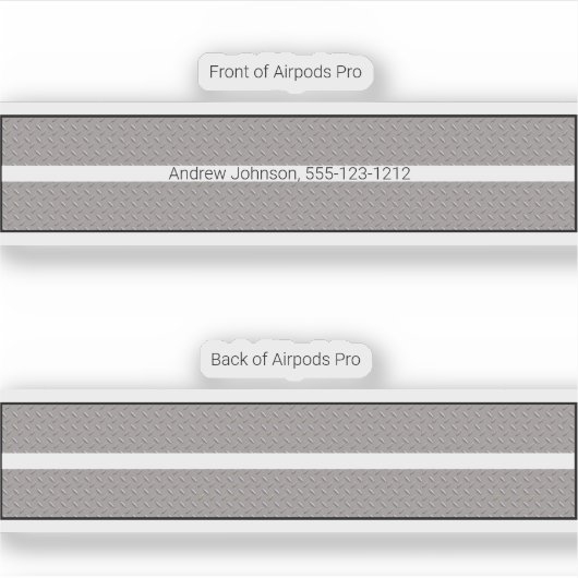 Airpods Pro Hoesje decoratieve skin - Steel (Voorkant)