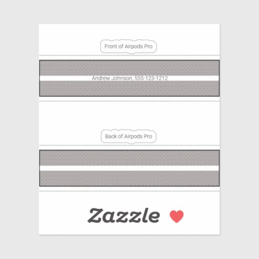 Airpods Pro Hoesje decoratieve skin - Steel (Vel)