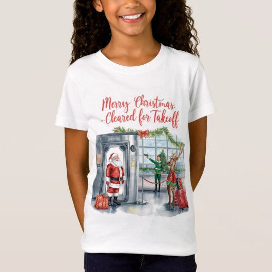 Airport Christmas themed T-shirt (Voorkant)