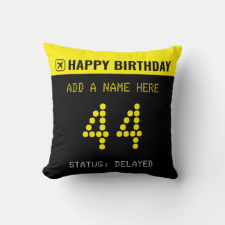 Airport Flight Board Birthday Throw Pillow Kussen
