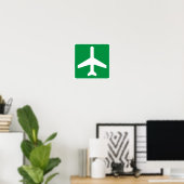 Airport Higway Sign Poster (Thuiskantoor)