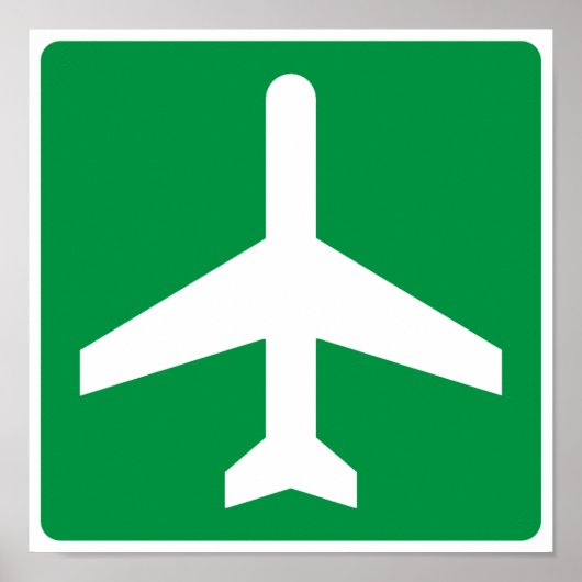 Airport Higway Sign Poster (Voorkant)