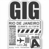 Airport Rio de Janeiro GIG Sticker (Voorkant)
