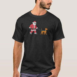 Airredale Terriër Sinterklaas Grappige Hond Kerstm T-shirt
