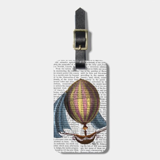 AirShip met blauwe nagels Bagagelabel (Voorkant verticaal)