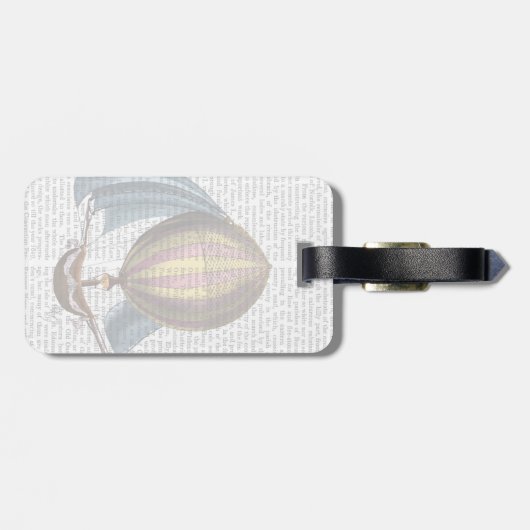 AirShip met blauwe nagels Bagagelabel (Achterkant horizontaal)