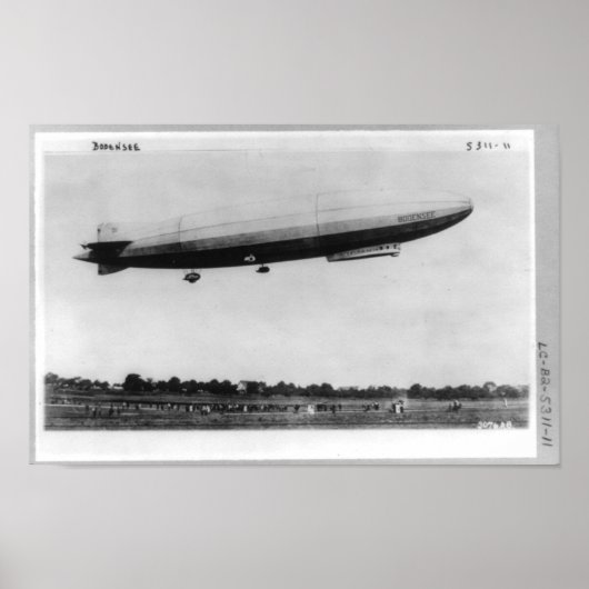 Airship Zeppelin Bodensee Berlin Duitsland Poster (Voorkant)