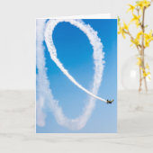 AIRSHOW AEROBATICS (STUNT PILOT) VERJAARDAGSKAARTE KAART (Gele Bloem)