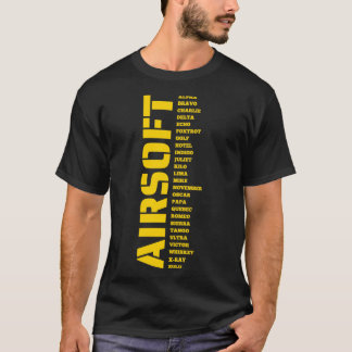 Airsoft callsign A to z Airsoft by Design Speciali T-shirt