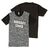 AIRSOFT CAMO All-Over-Print T-SHIRT (Voorkant en achterkant)