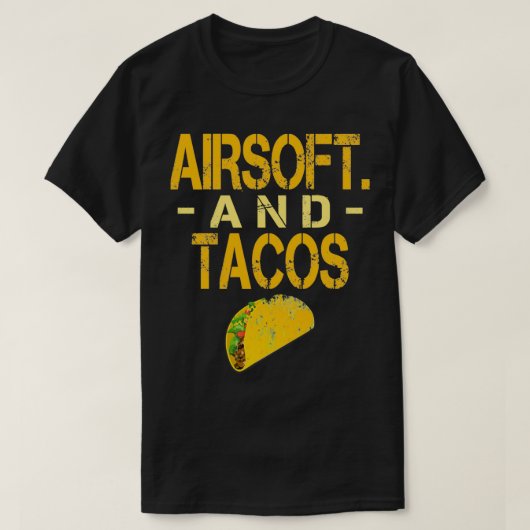 Airsoft en Tacos Funny T-shirt (Design voorkant)