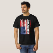 Airsoft Grunge USA Flag T-shirt (Voorkant volledig)