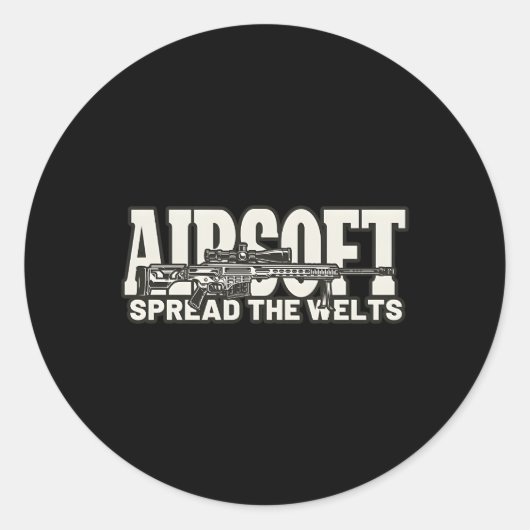 Airsoft heeft de Welts Airsoft verspreid Ronde Sticker (Voorkant)