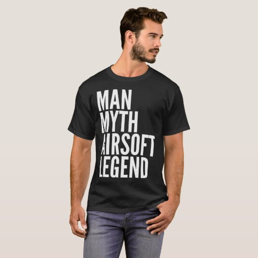 Airsoft Man Myth Airsoft Legend T-shirt (Voorkant volledig)