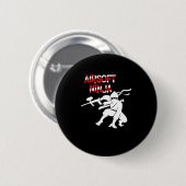 Airsoft Ninja Paintball Player Paintball Marker Gi Ronde Button 5,7 Cm (Voorkant /achterkant)