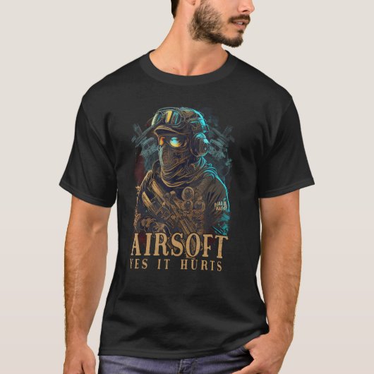 Airsoft Paintball Combat Sport Graphic Teesfor Man T-shirt (Voorkant)