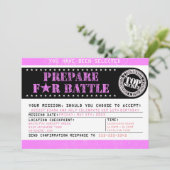 Airsoft 'Prepare for Battle' 5x7 Militair Roze Kaart (Staand voorkant)