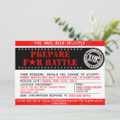 Airsoft 'Prepare for Battle' 5x7 Uitnodiging (Staand voorkant)