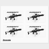 AIRSOFT RECHTHOEKIGE STICKER (Vel)