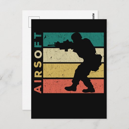 Airsoft Retro Paintball Airsoft Player Briefkaart (Voorkant / Achterkant)