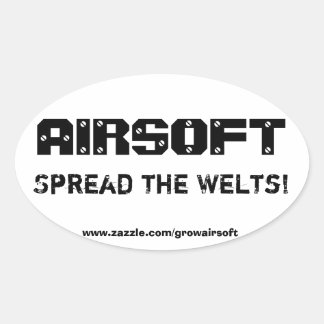 Airsoft "Spread the Welts" Bumpersticker Ovale Sticker